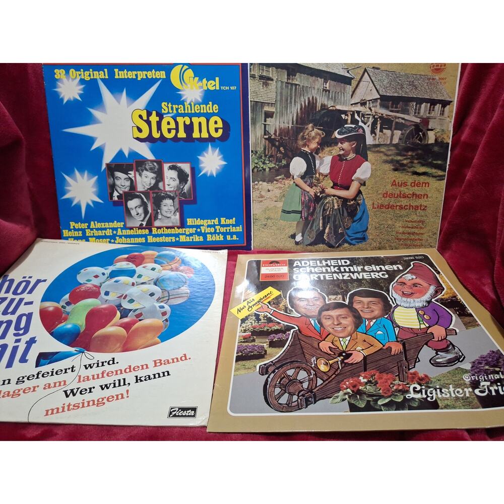 German & Austrian Vinyl Lot- Connie Francis, Strauss, Clayderman, Lolita (9 LPs)